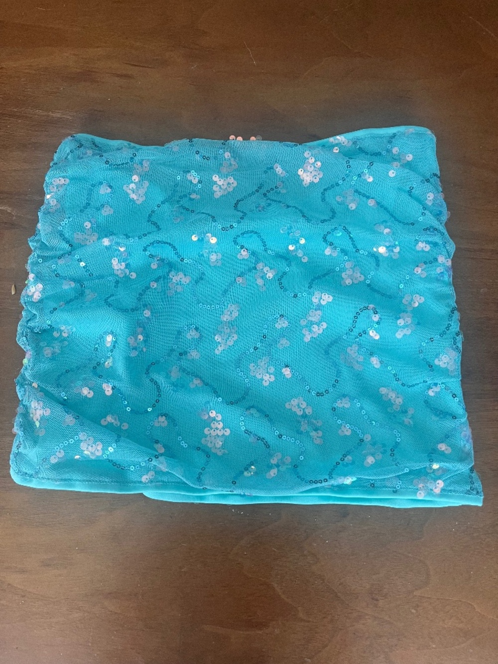 Turquoise mini skirt